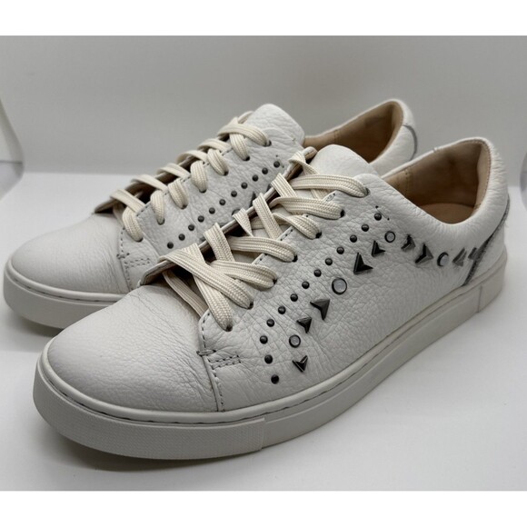 Frye Ivy Low Women Size 8.5 White Leather Casual Sneakers Shoes - Picture 3 of 12